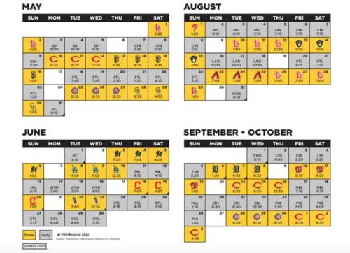 2021 Pittsburgh Pirates Team Schedule Tickets Available 