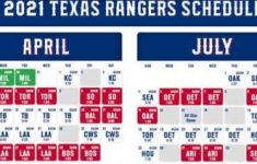 2021 Texas Rangers Team Schedule Tickets Available