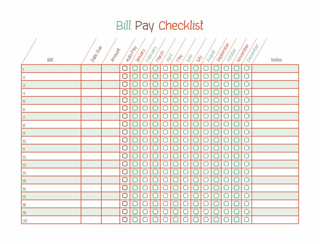 4 Best Printable Monthly Bill Payment Schedule 