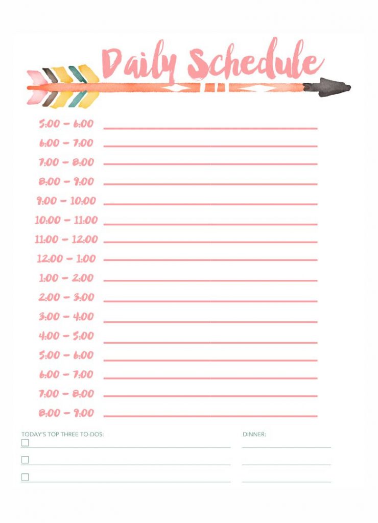 6 Best Printable Kids Daily Routine Schedule Printablee