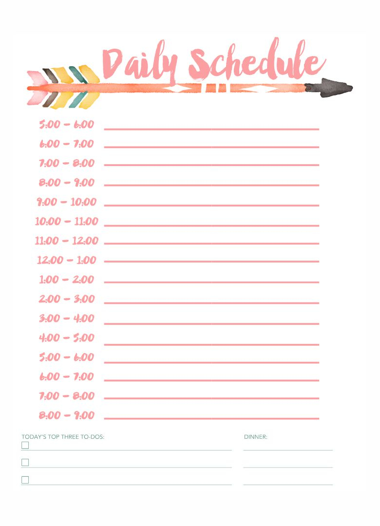 6 Best Printable Kids Daily Routine Schedule Printablee