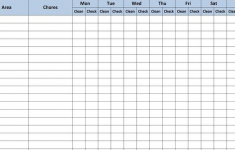 Blank Cleaning Schedule Template 5 PROFESSIONAL