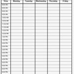 Blank Weekly Schedule Printable Week Planner Sheet
