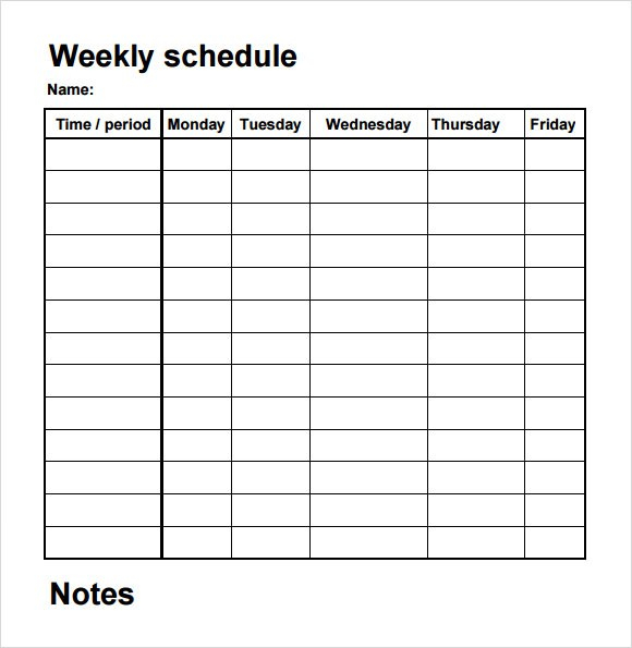 Blank Weekly Schedule Template How Blank Weekly Schedule 