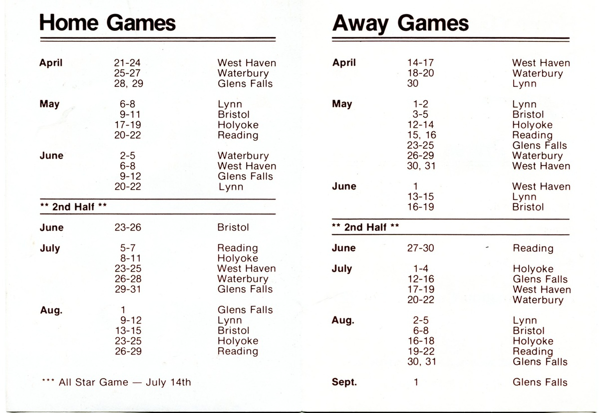 Buffalo Bisons 1981 Pocket Schedule Collectors Weekly