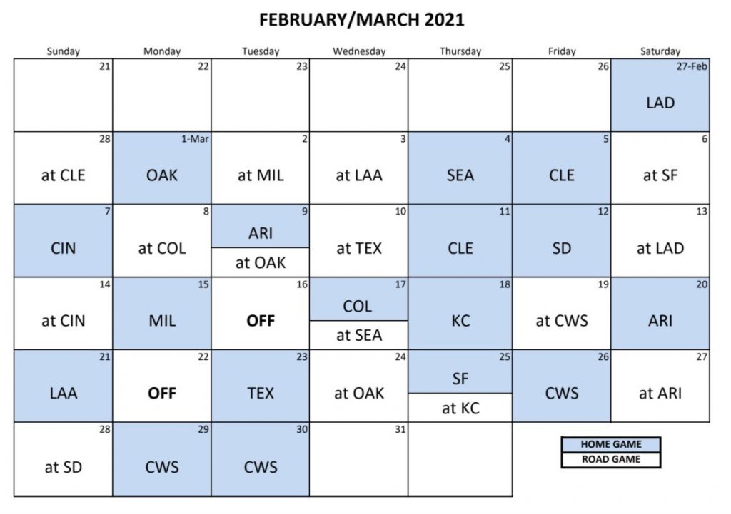Chicago Cubs Announce 2021 Spring Training Schedule
