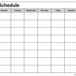 Class Schedule Template Printable For School College