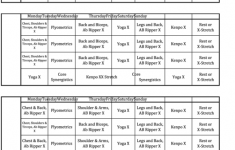 Classic P90x Workout Schedule Printable Pdf Download