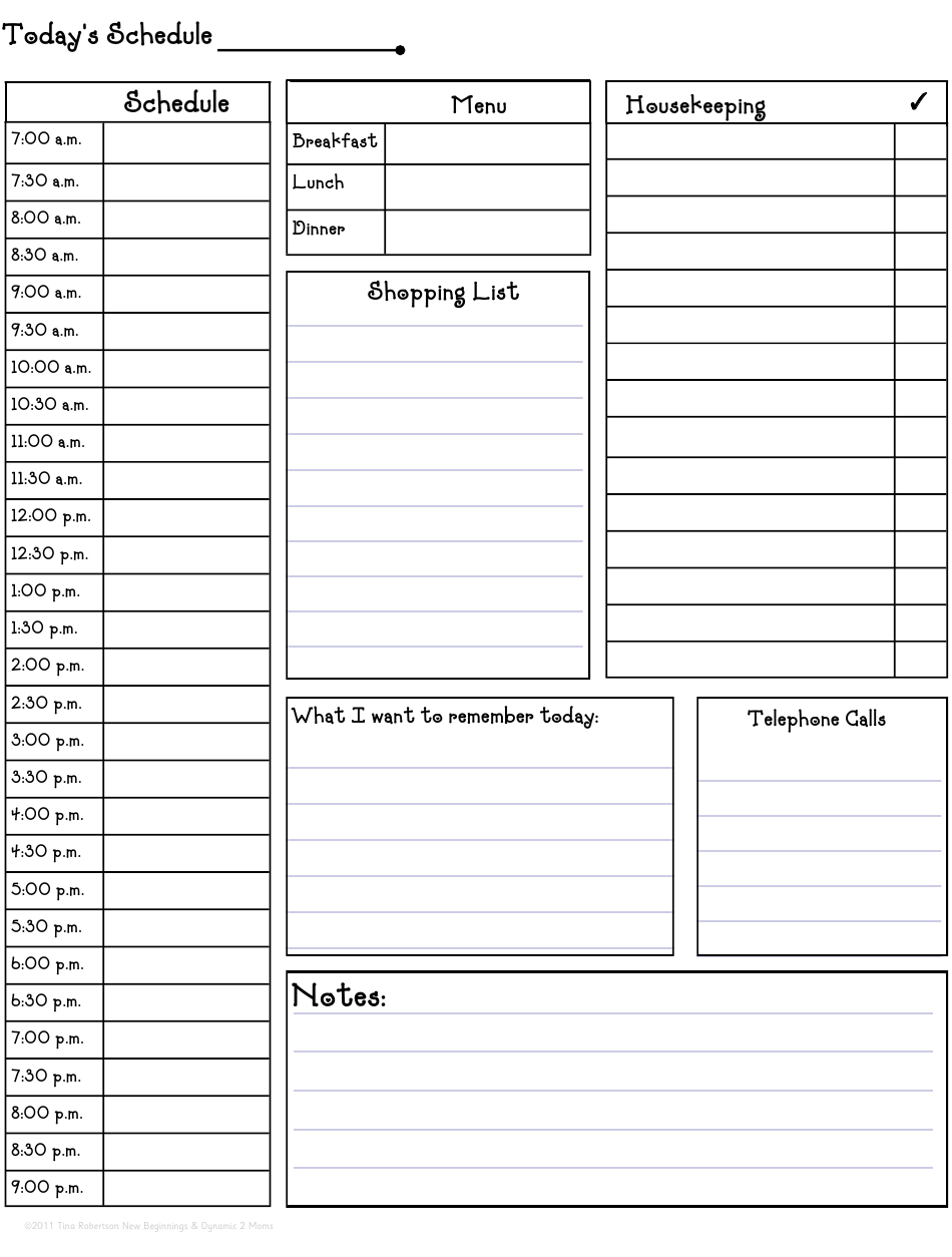 Daily Hourly Schedule Template Download Printable PDF 