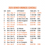 Denver Broncos 2021 Printable Schedule PrintableSchedule