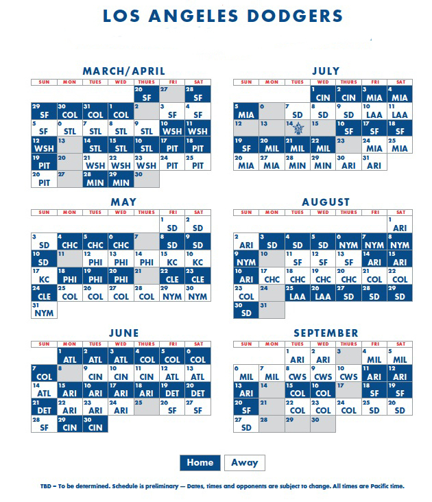 Dodgers 2021 Printable Schedule PrintableSchedule 