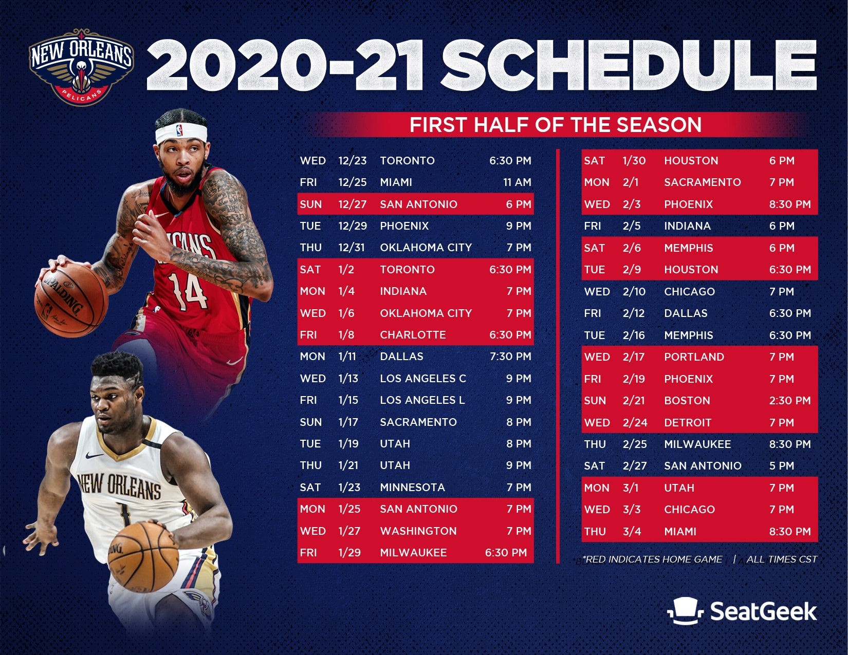 Download A Printable Pelicans 2020 21 Schedule