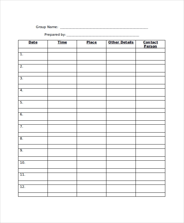 FREE 7 Sample Monthly Work Schedule Templates In PDF MS 