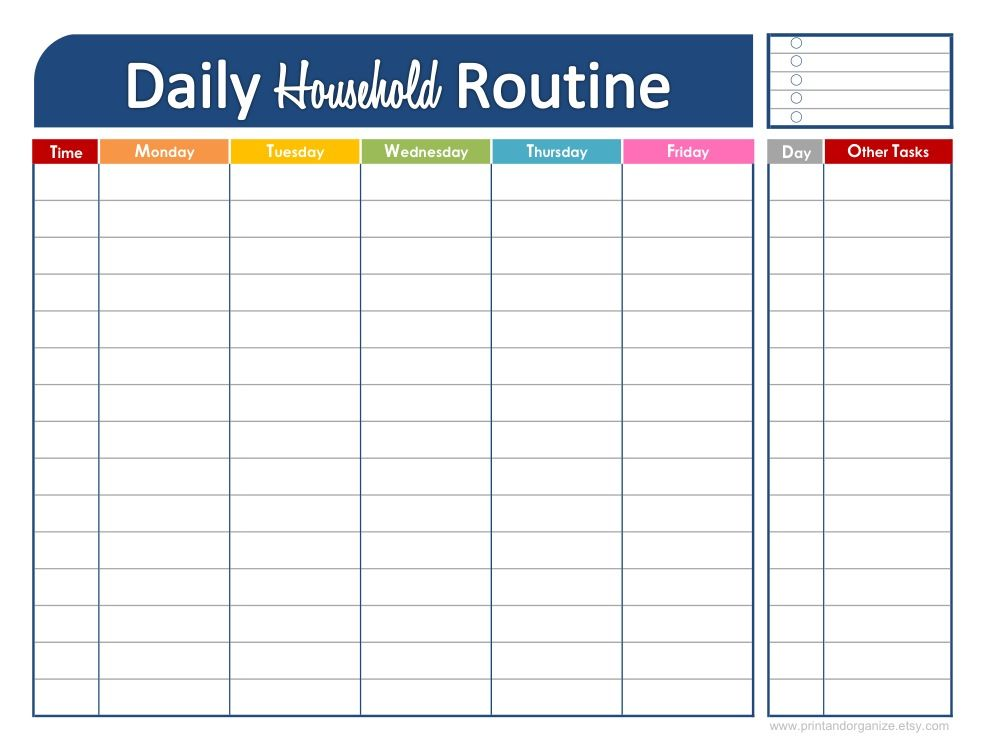 Free Printable Daily Schedule For Kids Daily Schedule