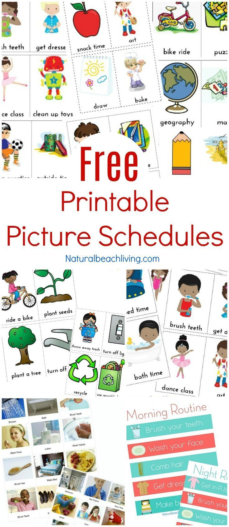 Free Printable Picture Schedule Cards Daily Visual 