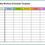 Free Printable Weekly Workout Schedule Template Bogiolo