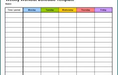Free Printable Weekly Workout Schedule Template Bogiolo