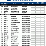 Indianapolis Colts Football Schedule Print Schedule Here