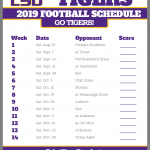 Lsu Football Schedule 2021 Printable PrintableSchedule