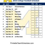 Michigan Wolverines Football Schedule 2016 Printable
