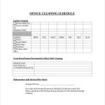 Office Cleaning Schedule Template 11 Free Word PDF