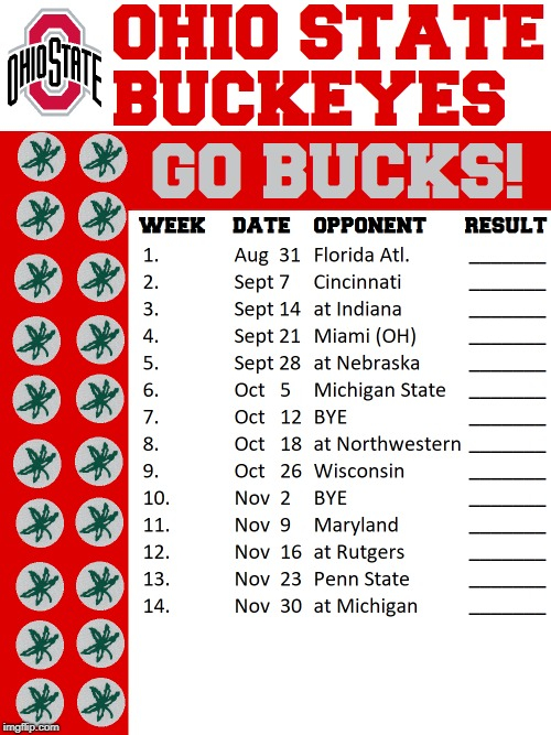 Osu Football Schedule Printable - Printable Schedule