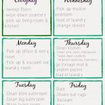 Orchard Girls Free Printable Cleaning Schedule