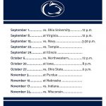 Penn State Football Schedule PDF Printout From Nickled
