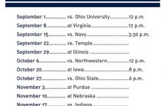 Penn State Football Schedule PDF Printout From Nickled