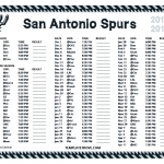 Printable 2017 2018 San Antonio Spurs Schedule