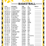 Printable 2018 2019 Iowa Hawkeyes Basketball Schedule