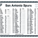 Printable 2018 2019 San Antonio Spurs Schedule