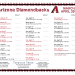 Printable 2018 Arizona Diamondbacks Schedule