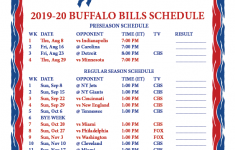 Printable 2019 2020 Buffalo Bills Schedule
