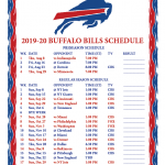 Printable 2019 2020 Buffalo Bills Schedule