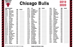 Printable 2019 2020 Chicago Bulls Schedule