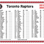 Printable 2019 2020 Toronto Raptors Schedule