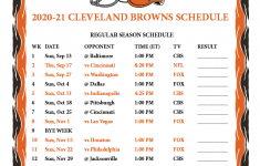 Printable 2020 2021 Cleveland Browns Schedule