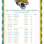 Printable 2020 2021 Jacksonville Jaguars Schedule