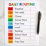 Printable Daily Schedule Template From Thirty Handmade Days