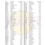 Printable Los Angeles Lakers Basketball Schedule 2016