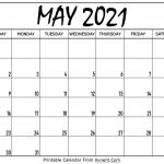 Printable May 2021 Calendar Template Print Now
