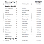 Printable NFL Week 2 Schedule Pick Em Pool 2020