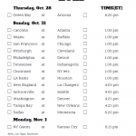 Printable NFL Week 8 Schedule Pick Em Pool 2021