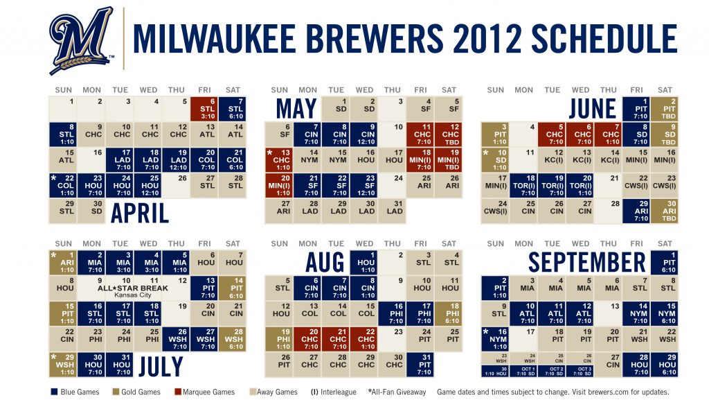 Ready For Some Baseball Check Out The Milwaukee Brewer S Printable
