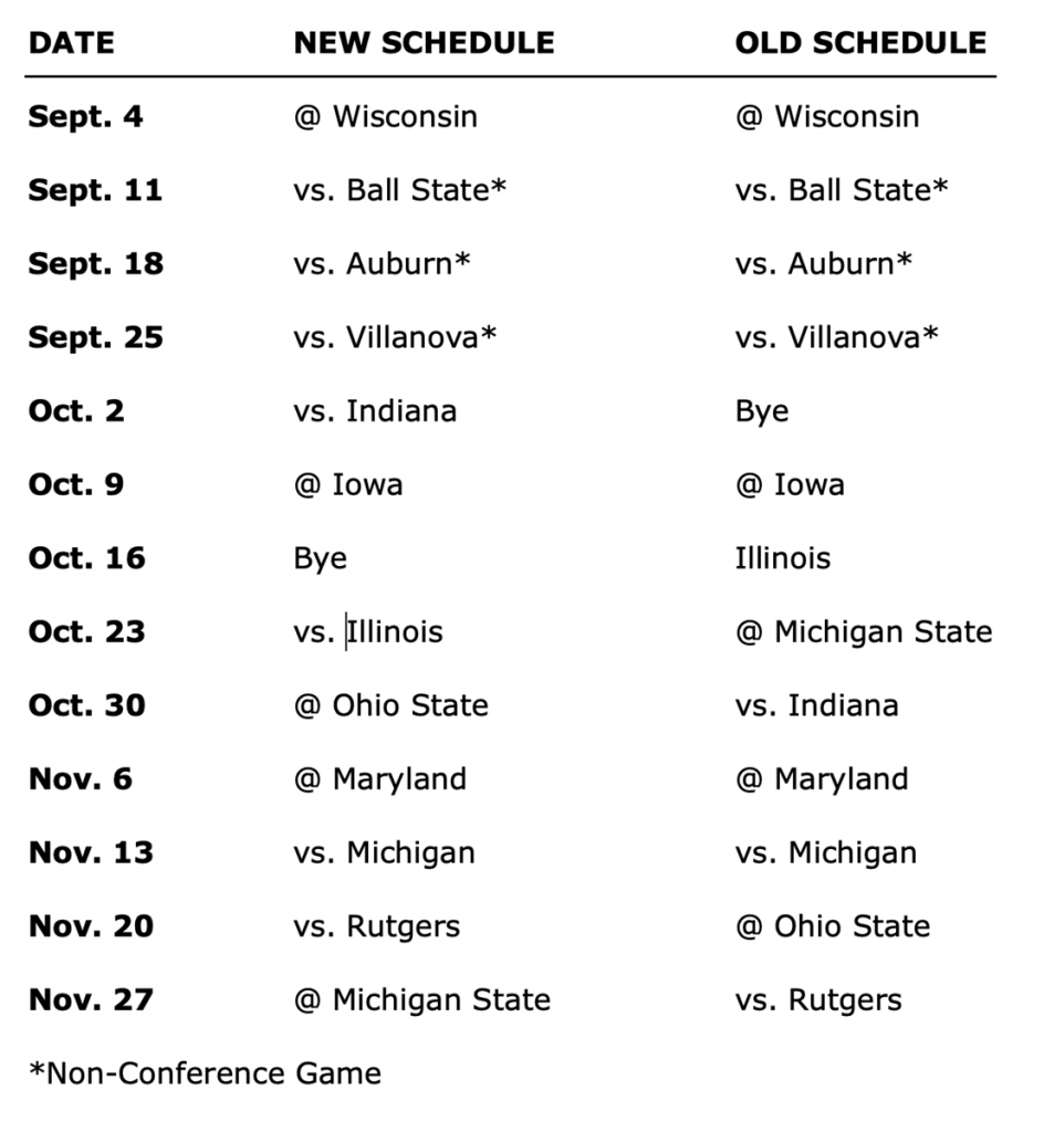 Revised 2021 Penn State Football Schedule Released OSU