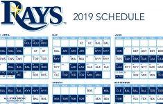 Tampa Bay Rays Baseball Schedule For 2019 Baseball Poster