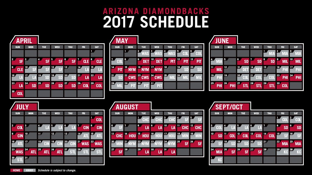  The dbacks 2017 Schedule Is Out openingday Is Set 