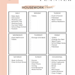 The Housework Planner Printable Template Beyond Tired