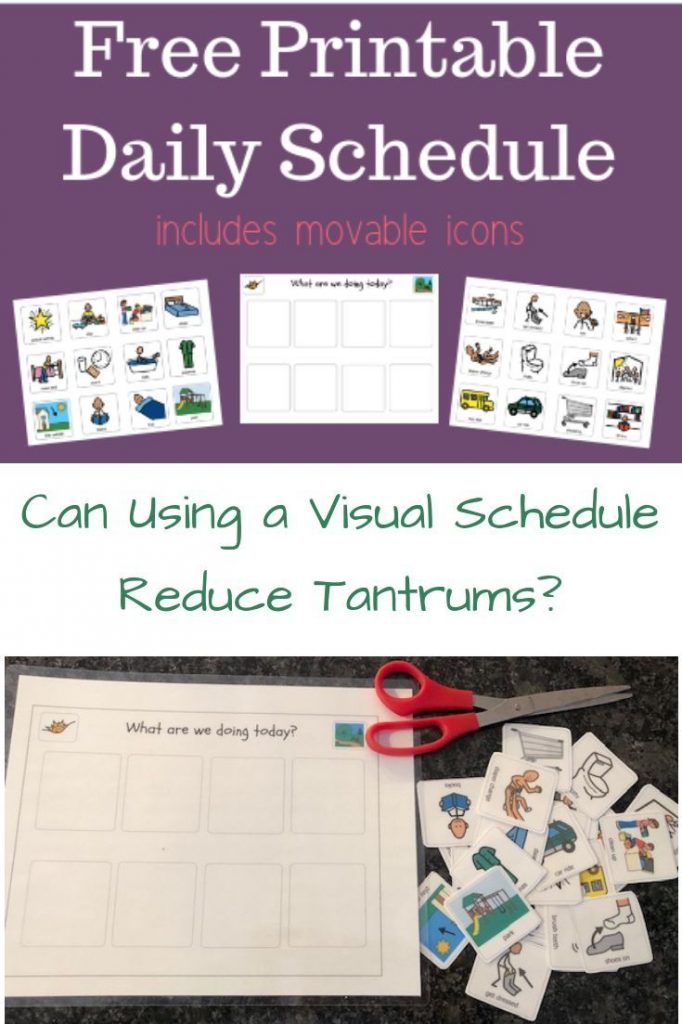 Toddler Visual Schedule With Movable Icons Free Printable